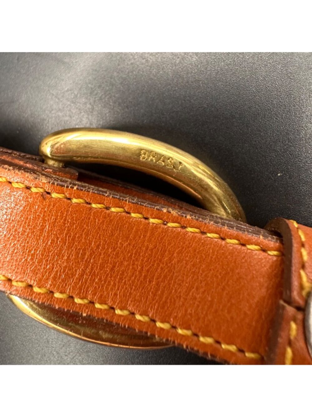 Vintage Dooney & Bourke Purse Crescent Sac Shoulder Bag Taupe Leather 1990s USA - Picture 11 of 16